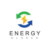 groene energie logo pictogram voor hernieuwbare energie vector