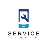mobiele telefoon service logo ontwerpsjabloon vector
