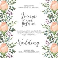 bloem bruiloft kaart vector