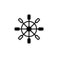 roer, nautische, schip, boot ononderbroken lijn pictogram vector illustratie logo sjabloon. geschikt voor vele doeleinden.