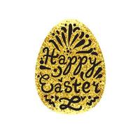 vintage happy easter belettering vector