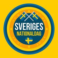 onafhankelijkheidsdag van zweden. nationale feestdag vector