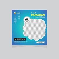 ramadan verkoop islamitische sociale media banner vector