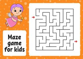 doolhofspel voor kinderen. grappig labyrint. werkblad activiteiten. puzzel voor kinderen. cartoon-stijl. logisch raadsel. kleur vectorillustratie. vector