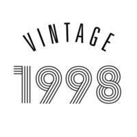 1998 vintage retro t-shirt ontwerp vector