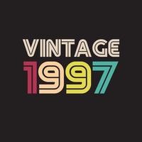 1997 vintage retro t-shirtontwerp, vector, zwarte achtergrond vector