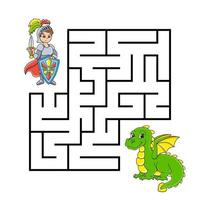 vierkant doolhof. spel voor kinderen. puzzel voor kinderen. labyrint raadsel. sprookjes thema.