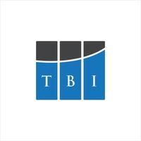TBI brief logo ontwerp op witte achtergrond. tbi creatieve initialen brief logo concept. tbi-briefontwerp. vector