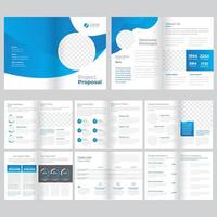 16 pagina zakelijke brochure sjabloon vector