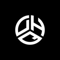 dhq brief logo ontwerp op witte achtergrond. dhq creatieve initialen brief logo concept. dhq brief ontwerp. vector
