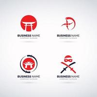 SAMURAI logo set vector