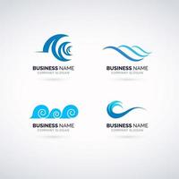 water golf logo set vector