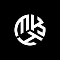 mkh brief logo ontwerp op zwarte achtergrond. mkh creatieve initialen brief logo concept. mkh brief ontwerp. vector