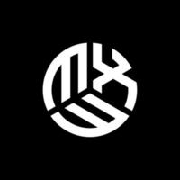 mxw brief logo ontwerp op zwarte achtergrond. mxw creatieve initialen brief logo concept. mxw brief ontwerp. vector