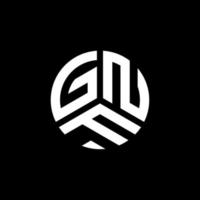 gnf brief logo ontwerp op witte achtergrond. gnf creatieve initialen brief logo concept. gnf-briefontwerp. vector