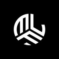 mlf brief logo ontwerp op zwarte achtergrond. mlf creatieve initialen brief logo concept. mlf brief ontwerp. vector