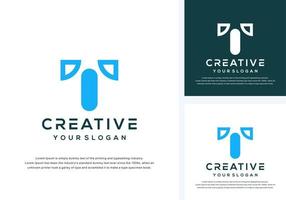 abstract letter t logo-ontwerp vector