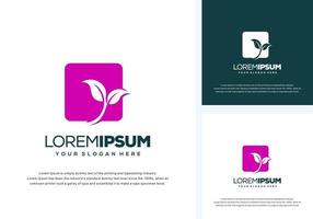 abstract blad logo ontwerp vector