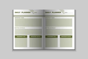 interieurontwerp met dagelijkse planner vector