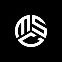 msc brief logo ontwerp op zwarte achtergrond. msc creatieve initialen brief logo concept. msc brief ontwerp. vector