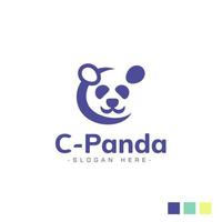 panda logo ontwerp vector