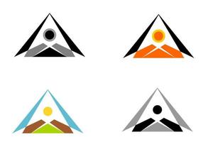 huis logo, vis logo, camping logo, berg logo, pictogram vector gratis