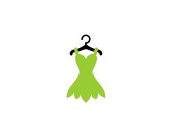 groene jurk in hangerlogo vector