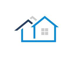 abstract en oneindig huis in blauwe kleuren vector