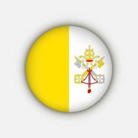 land vaticaanstad. vlag van vaticaanstad. vectorillustratie. vector