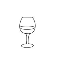 wijndrank drank om te ontspannen en te vieren handgetekende organische lijn doodle vector