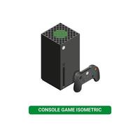 game console black box x isometrische illustratie vector