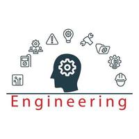 engineering concept iconen vector design