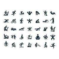 fitness methode iconen vector ontwerp