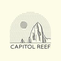 capitol reef nationaal park vectorillustratie in monoline stijl vector