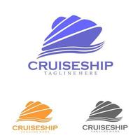 cruiseschip logo modern minimalistisch vector