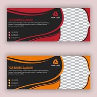 zakelijke sociale media cover set vector