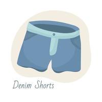 zomershort van katoendenim. een ding voor vrije tijd en reizen. informele stijl. element voor uw ontwerp vector