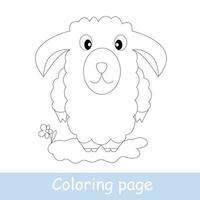 schattige cartoon stier kleurplaat. leer dieren tekenen. vector lijntekeningen, handtekening. kleurboek voor kinderen