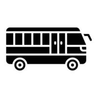 bus glyph-pictogram vector