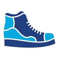 sneaker glyph twee kleuren icoon vector