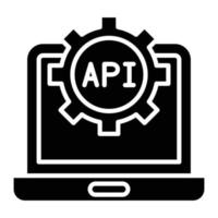 api glyph-pictogram vector