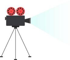 filmprojector, illustratie, vector op een witte achtergrond.