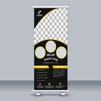 fitness roll up banner met cirkelontwerp vector