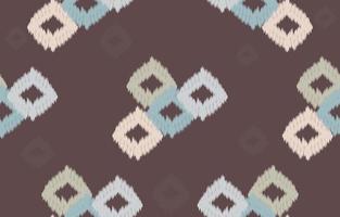 bruine en zachte kleur ikat naadloze patroon geometrische etnische Oosterse traditionele borduurwerk style.design voor achtergrond,tapijt,mat,behang,kleding,inwikkeling,batik,stof,vectorillustratie. vector
