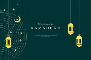 marhaban ya ramadhan achtergrond met kleurovergang vector