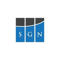 sgn brief logo ontwerp op witte achtergrond. sgn creatieve initialen brief logo concept. sgn-briefontwerp. vector