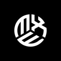 mxe letter logo ontwerp op zwarte achtergrond. mxe creatieve initialen brief logo concept. mxe brief ontwerp. vector