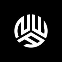 nwa brief logo ontwerp op zwarte achtergrond. nwa creatieve initialen brief logo concept. nwa-briefontwerp. vector