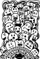 monster doodle vector t-shirt ontwerp