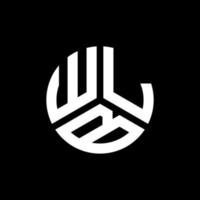 WLB brief logo ontwerp op zwarte achtergrond. wlb creatieve initialen brief logo concept. wlb brief ontwerp. vector